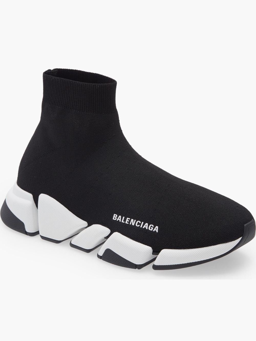 Balenciaga Black and White Speed Sock Runner